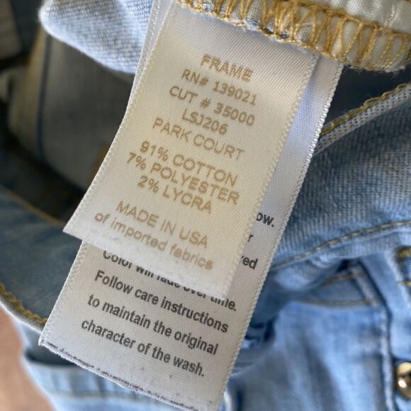 Frame Denim ‘Le Skinny De Jeanne’ in‎ Park Court Distressed Stretch Jean 24 - Picture 12 of 12